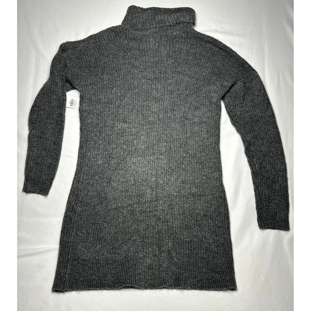Abercrombie & Fitch NWT TurtleNeck Sweater Dress Womens L Gray‎ Long Sleeve Boho